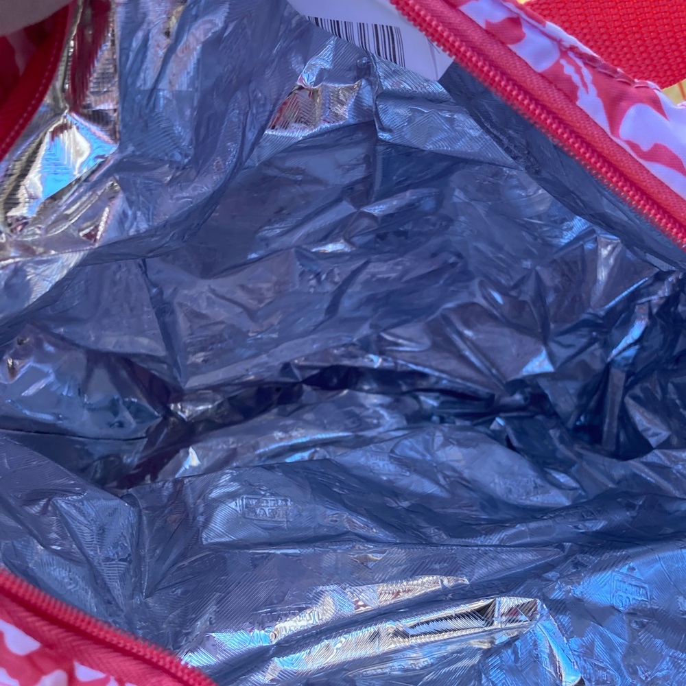 California innovations Insulated Pink and White Market Tote Bag Foldable - Picture 4 of 7